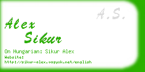 alex sikur business card